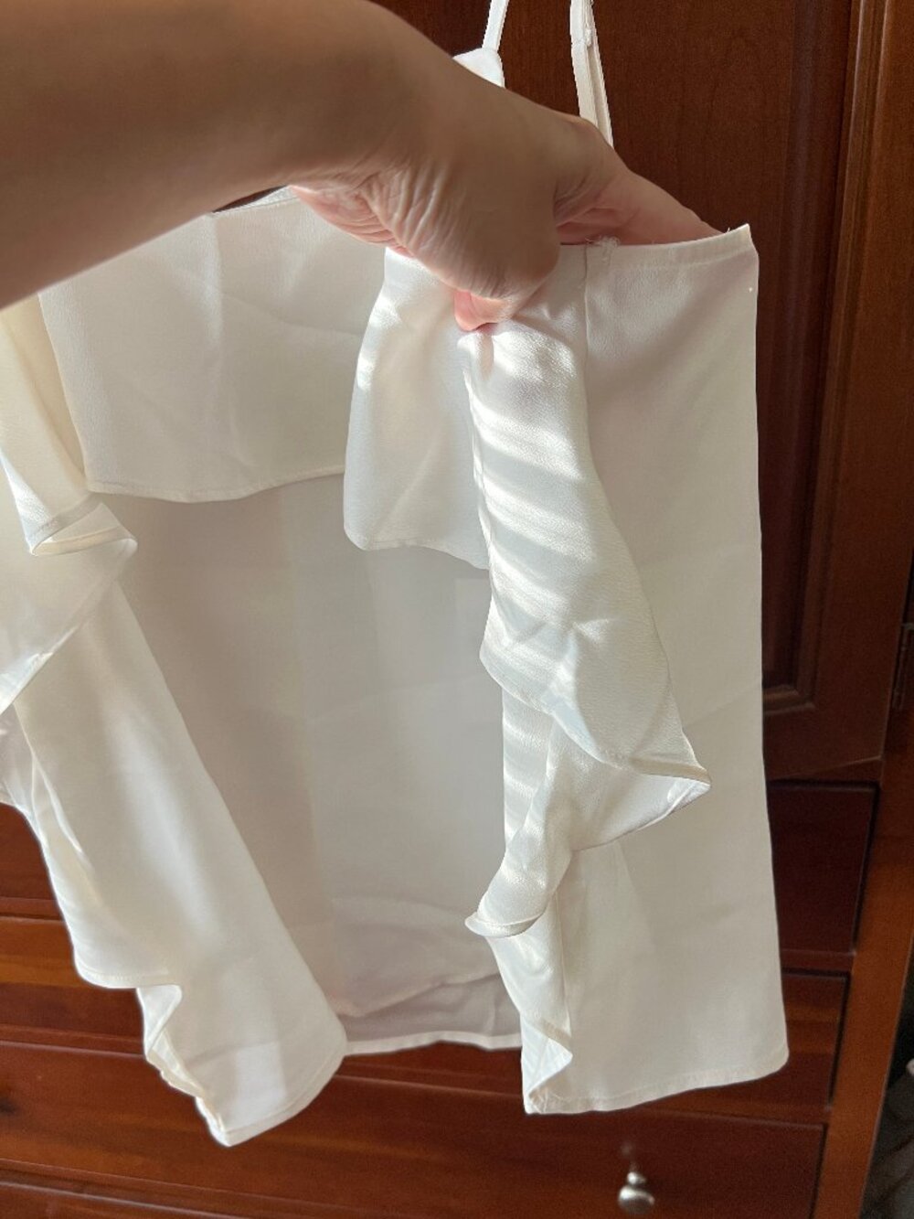 LOFT Ruffle Square Neck Cami (S) - Picture 7 of 12